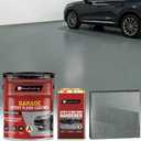 4 Gallon Luxury 3‑Component Epoxy Colored Sand Self‑Leveling Floor Paint, Marble‑Effect, 100% High Solids, 5.5:1 Sand‑Aggregate Ratio, 6H Hardness,1.5mm Finished Thickness (Light Gray ,100 Sq.Ft)