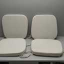 Chair Cushions for Dining Chairs Set of 4, Non Slip Kitchen Chair Pads, 17" x 16" x 2", Indoor Dining Chair Cushions with Ties, D-Shaped Seat Cushions for Kitchen Chairs, Beige