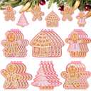 Zhanmai 24 Pcs Christmas Gingerbread Man Hanging Ornaments Christmas Tree Ornaments Christmas Winter Gingerbread Man Ornaments Funny Gingerbread Man Christmas Tree Ornaments for Xmas