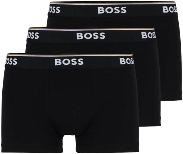 3-pack Stretch Cotton Regular Fit Trunks (Large, Black Vinyl)