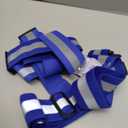 Zacro LED Reflective Vest Running Gear, 5 Lights Colors High Visibility Reflective Running Gear Rechargeable Light Up Running Vest for Walking Running Cycling, Adjustable for Men Women Kids (Blue)