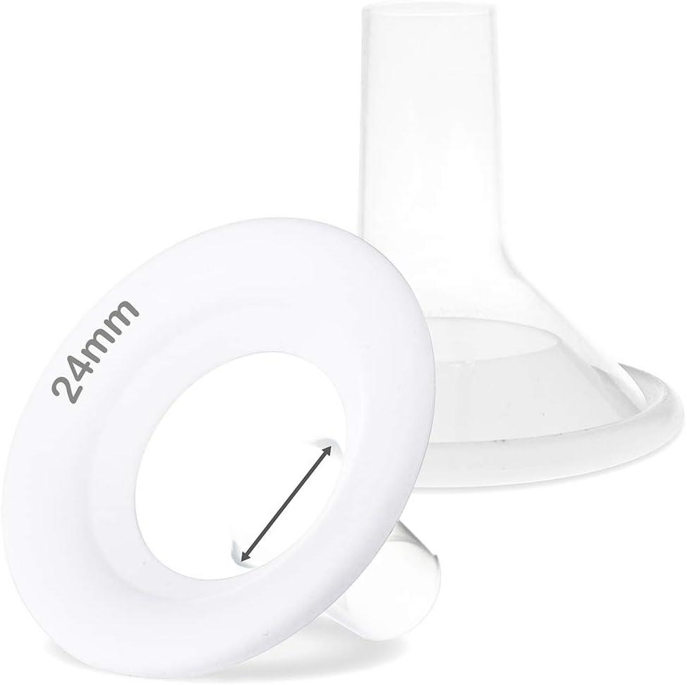 Nenesupply 24mm Soft Flange Compatible with Medela Breast Pump Parts Replace 24mm Flange for Medela Accessories Compatible with Pump in Style Parts Symphony Swing Harmony Pump and Personalfit Flex