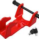 HQPASFY Gooseneck Lock, Gooseneck Trailer Hitch Locks Model TL-50 Coupler Trailer Lock, Gooseneck Hitch Lock Fit for Heavy Trailers, Livestock Haulers and RVs - Red (with Pin Lock)