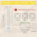 Lustaled LED Gx24q 2-Pin Base Light Bulb, 12W Gx24 PL Retrofit LED Recessed Light Natural White 4000K 26W Compact Fluorescent Lamp Replacement for Ceiling Fixtures, 2-Pack (Remove/Bypass The Ballast)