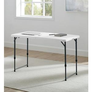 Mainstays White 27" Folding Plastic Table, Heavy Duty, Easy-Fold, Indoor Outdoor