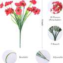 AGIRL 24 Bundles Artificial Flowers for Outdoor,No Fade Fake Plastic Flowers Faux Plants for Decoration Hanging Planters Indoor Outside Garden Porch Window Box Home Wedding Farmhouse