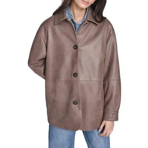 Levi's Women's Relaxed Fit Faux Leather Blazer (Medium)