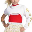 IBQ Kids Costume Set for Cheerleader Costume Girls Halloween Dress Up (130 7-8 Years)