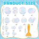 Fullhawl 30 Pcs Clear Bubble Non Slip Bathtub Stickers Colorful Bubble Anti Slip Shower Stickers Shower Floor Nonslip Sticker Applique Adhesive Decals Treads with Scraper for Bathtub Bathroom Floor