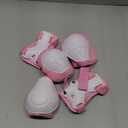 Kids Protective Gear Set, Knee and Elbow Pads with Wrist Guards for Ages 3-8 Year Toddler, 3 in 1 Enhanced Material Protective for Skating Cycling Bike Roller Scooter, Includes Organizer Bag (Pink)