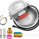 Heated Water Bowl for Outdoor Cats, Automatic Heated Dog Bowl with Anti Chew Cord, Large Thermal Heated Water Bowl, Heated Pet Bowl Trough Dispenser Winter for Chicken Dog Cat Pet