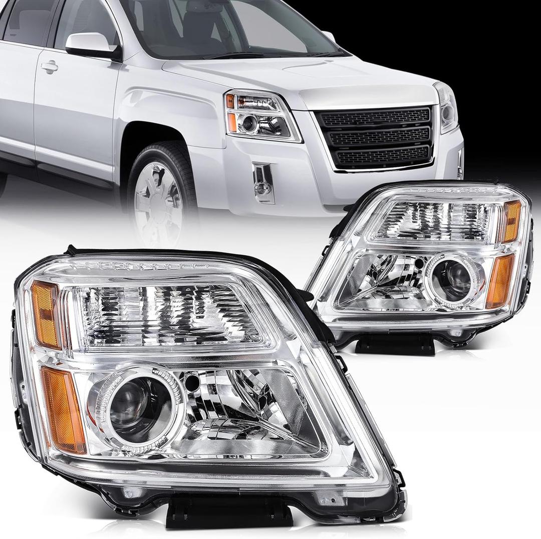 ECCPP Headlight Assembly for GMC Terrain 2010-2015 Driver and Passenger Side Headlamps