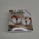 LIANYU Mixing Bowls Set with Airtight Lids, Stainless Steel Large Metal Kitchen Bowls Set of 3, Dishwasher & Freezer Safe, 1.5QT & 3QT & 4.6QT, Blue