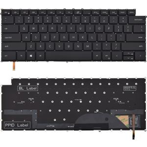 Backlit Replacement Keyboard Compatible with Dell XPS 15 9500 P91F 9510 9520 XPS 17 9700 P92F 9710 9720, Precision 5550 5560 5570 5750 5760 5770 with Backlight