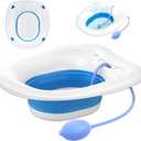 Sitz Bath, Sitz Bath for Toilet Seat, Postpartum and Hemorrhoids Care Kit - Yoni Steam Seat - Foldable Portable Basin soak - Universal Fit for Standard Toilets