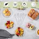 Hushee 400 Pcs Clear Plastic Dessert Plates 6'' with Forks 7'' for Cake Appetizer, 200 Small Disposable Plates and 200 Plastic Forks, Serve 200 Guests for Wedding Birthday Party Bulk