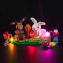Upgraded Led Light Kit Compatible with Lego Easter Rabbits Display Building Set, Lights Decoration Compatible with Lego 40523, Easter Gift for Adults (Model Not Included)
