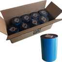 8 Rolls 4.33'' x 1476' Premium Resin Enhanced Wax Ribbon, 110mm x 450m Black Thermal Transfer Ribbon, Barcode Thermal Label Printer Ribbon, CSO-Ink Outside, 1'' Core for Zebra, TSC, GoDex, Citizen