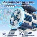 Bubble Gun with Upgraded 4 Fan Drives,32 Holes Bubble Machine Gun for Kids Toddlers Adults, Automatic Bubble Blower for Summer Outdoor Party Birthday Wedding Toys