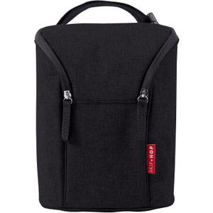 Skip Hop Baby Breastmilk Cooler Insulated Bottle Bag, Grab & Go, Chevron (1 Count (Pack of 1), Black)