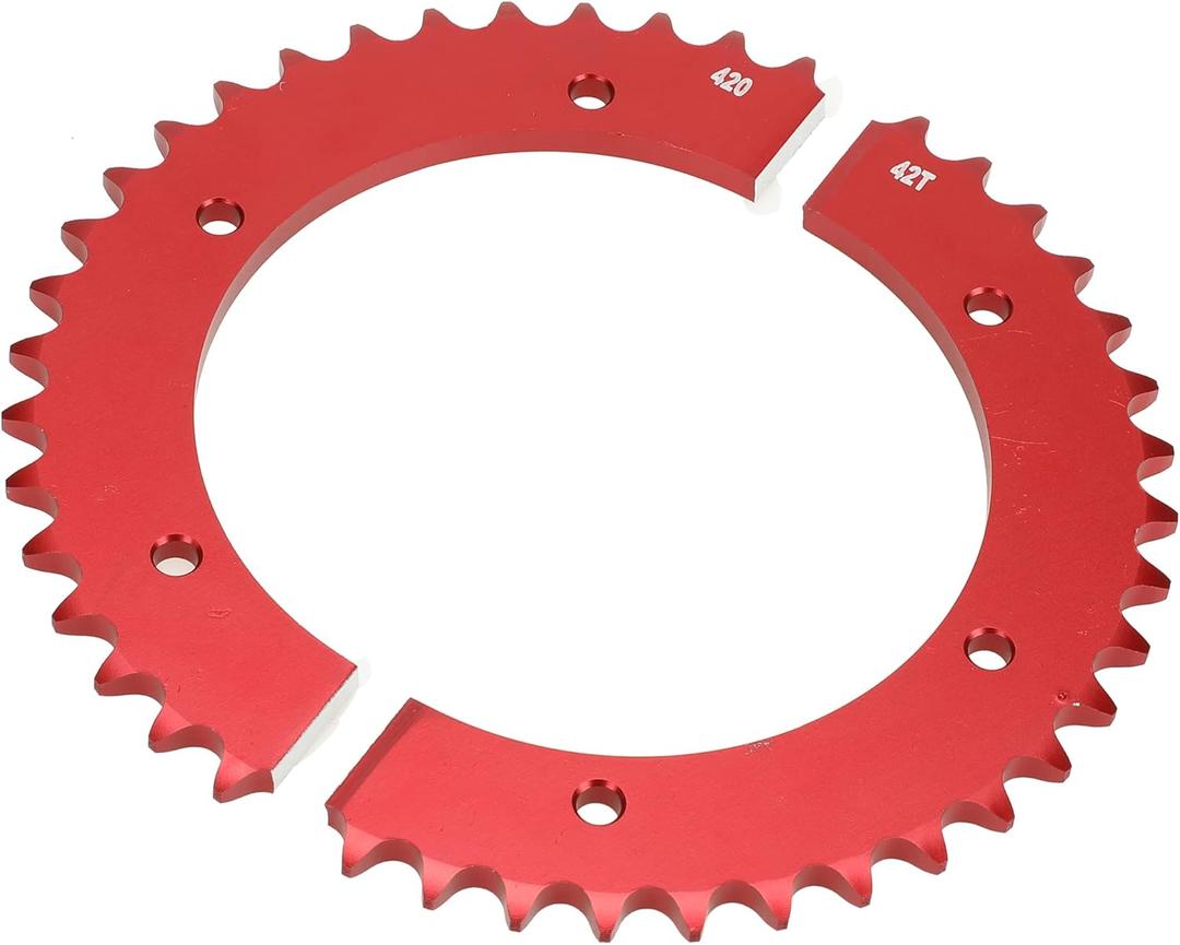 GREHUA Universal Split Sprocket 420 Chain 42 Tooth Rear Drive Wheel Aluminum for Predator 212cc 196cc 420cc 389cc 301cc 79cc 98cc 6.5hp 7.0hp 13hp 15hp 3.0hp Mini Bike Go Kart Parts