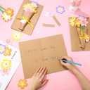 Motipuns 24 Set Mother's Day Flower Bouquet Craft Kit DIY Spring Flower Paper Crafts Make Your Own Floral Bouquet Tulip Handmade Exchange Gift for Home Activities Mom Teacher Appreciation