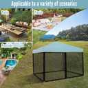 Mosquito Netting for 10'x10' Pop up Canopy Tent or Gazebo,Zipper Screen Sidewalls for Outdoor Garden Patio Gazebo(Mosquito Net Only, Black)