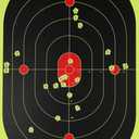 12x18-Inch Bullseye Glowshot Splatter Targets, 50 Packs