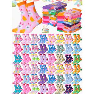 JenPen 24/48/72 Pairs Nurses' Week Appreciation Gifts Nurse Novelty Crew Socks Bulk for Doctor Dental Medical Assistant