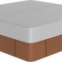 Outdoor Hot Tub Cover 96.5" x 96.5" x 11.8" Waterproof and Weather-Proof Oxford Square SPA Protector 200D Protectors Protective Cover Cap for Hot Tub Outdoor Indoor, Gray