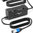 54.6V 2A Electric Bike Charger, 48V Lithium Battery Charger with Turbo Cooling Fan & Overheat Protection | Fast Charging Power Adapter for E-Bike/Scooter | 3-Pin XLR Connector