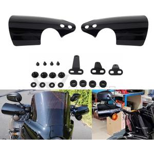 Club Style Handlebar Handguards Upgrade Bracket with Cutouts Compatible with Harley Turn Signals Touring Softail Sportster Dyna 2009+ 2025