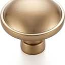Ravinte 2 Pack 1-1/4 Inch Diameter Kitchen Cabinet Knobs Champagne Bronze Dresser Knobs Round Solid Cabinet Drawer Pulls for Kitchen Cupboard Hardware