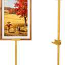 Adjustable Tabletop Desktop Easel Stand, Carbon Steel Picture Frame Desk Table Top Stand Up to 29.5" H Art Display Easel Support Holder for Photos Paintings and Canvases (Gold)