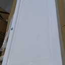 CKB 60" x 32" Shower Base, Left or Right Drain, Removable Aluminum Flange (Zero/Single/Dual Threshold), Pre-Sloped Design, Fiberglass Shower Pan, 304 Stainless Steel Grate Drain Cover, White