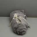 Snuggle Sac Faux Fur Throw Blanket Microfiber Solid Light Grey 50x60 inches