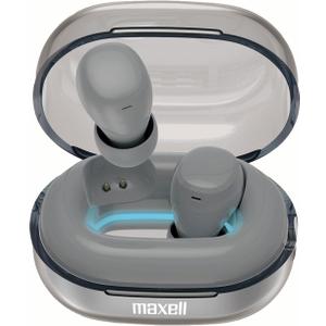 Maxell True Wireless Earbuds  Sleep Comfort Design  12 Hours Playtime  Noise Isolation (Standard, Gray)