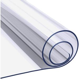 42 x 78 Inch 2mm Clear Plastic Table Protector Thick Wipeable PVC Vinyl Tablecloth Furniture Protective Desktop Liner Cover Waterproof Dining Tabletop Protection Desk Top Blotter Under Grill Mat Pad