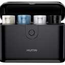 Travel Bottles with Case, 4x2oz TSA Approved, Leak-Proof, Press to Unlock, Compact & Portable Travel Toiletries (Black)