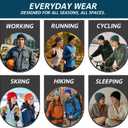 Headshion Thin Skull Cap Beanie for Men Women, 2 Pack Knit Cuffless Beanie Plain Toboggan Hat (One Size, Blue & Sky Blue)