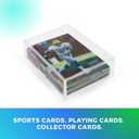 10 Pack Clear Acrylic Card Storage Boxes with Lids 3 1/2" L x 2 1/2" W x 1" H Baseball Card Storage Box, Sports Card Boxes, Magic Card Storage Box and Playing Card Case Made in USA