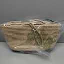 Cute Woven Gift Basket  Beige Empty Gift Basket for Nursery, Baby Shower Gifts, Birthday, Wedding, Boo Baskets for Christmas Thanksgiving, Decorative Storage Bin for Toys, Diapers, Books (1 Pack)