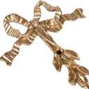 NIKKY HOME Decor Wall Hooks, Gold Bow Wall Hooks for Hanging Coats and Hats, Vintage Mounted Hook Chic Towel Hooks for Bathrooms, Clothing Hook for Bedroom 2PCS