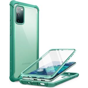 i-Blason Ares Series Designed for Samsung Galaxy S20 FE 5G Case (2020 Release), Dual Layer Rugged Clear Bumper Case with Built-in Screen Protector (MintGreen)