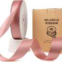 Rose Gold Ribbon 1 Inch Rose Gold Satin Ribbon 50 Yards Double Faced Satin Ribbon Thick Dusty Rose Pink Silk Ribbon for Flower Bouquet Gift Wrapping Wedding Invitations Hair Bows Crafts