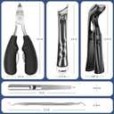 2025 Toenail Clippers for Thick Toenails for Seniors, Angled Head Large Toe Nail Clippers Set for Men, Heavy Duty Ingrown Toenail Clippers with Long Handle, Ultra Sharp Slanted Nail Cutter Wide Jaw