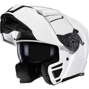 TRIANGLE Modular Motorcycle Helmets for Men Flip Up Full Face Helmet Dual Visor with Internal Sunshield DOT Approved