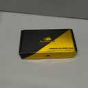 Wooden Decorative Tray, Oak 7.5" L Coffee Table for Kitchen Countertop Dresser Perfume Tray Jewelry Candle Nightstand Table Centerpieces for Dining Room Decor Black Gold (7.5" x 3.9" x 1.5")