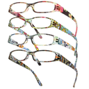 Gaoye 4-Pack Readers for Women, Blue Light Blocking Reading Glasses, Stylish Reading Glasses for Women in 4 Patterns, +1.5