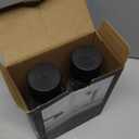 Carbonating Bottles 2Pck 0.5L - Compatible with MySoda and any brands - Quick-Lock Reusable Bottles - Lid and Base Made of Wood Composite - BPA Free - Black